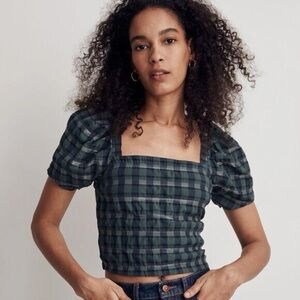 Madewell Gingham Crop Top